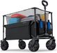 LifeGoods Chariot de transport - 230L - Pliable - 100KG - Rehaussable - Avec housse de protection - Chariot de transport - Noir