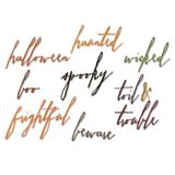 Sizzix Thinlits Stansset, Klassiek Halloween-handschrift van Tim Holtz, 10 Snijmallen
