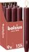 Bolsius - 9 Bougies de table Rustiek Extra Large - Bordeaux Rouge - 23 cm - Diamètre 3 cm - 15 heures de combustion