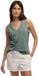 Superdry Studios Vee Mouwloze V-hals T-shirt Groen XS Vrouw