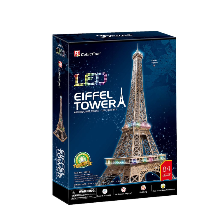 CubicFun Puzzle 3D LED Eiffel Tower