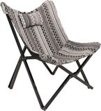 Lesli Living Vlinderstoel Aztec 70x81,5x98 cm zwart en wit