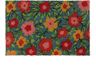 Merkloos Relaxdays Deurmat Bloemen - 40 x 60 cm - Kokos - Antislip - Weerbestendig - Binnen/Buiten