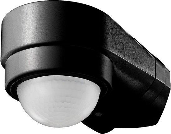 BES LED Bewegingssensor - Viron Muci - Opbouw Rond - Mat Zwart - Kunststof - 180Â°