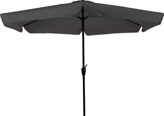 COVER UP HOC gemini parasol - grijze parasol - stokparasol - 3m parasol - parasol met molen - 6 hoekige parasol