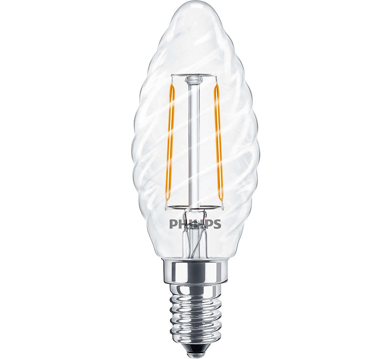 Philips Classic LED-lamp - 2W - E14 - 250 lumen - 2700K - Kaars - Helder