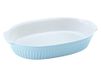 CreaTable Ovale ovenschaal, aardewerk, ovenbestendig tot 250°C, vaatwasmachinebestendig, blauw, 33,5 x 19 x 5 cm