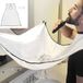 Goodies and Living Cape de rasage - Blanc - Avec ventouse - Collecteur de poils pendant le rasage - Polyester - 120/80CM