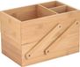 MSV Bamboe Organizer – Cosmetica Organizer en Badkamer Opbergdoos met 2 Niveaus – Make-up Organizer voor Badkamer en Keuken