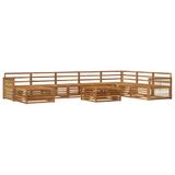 vidaXL - Buiten - bank - set - 9 - st - Naturel - Massief - Acacia - Hout