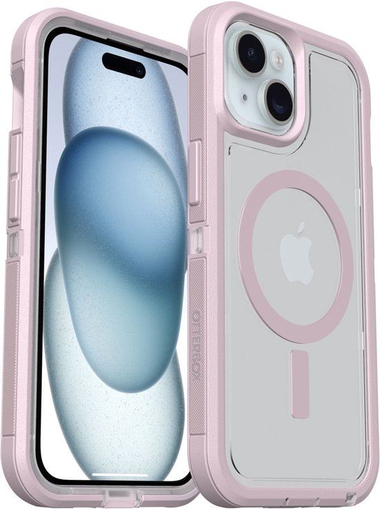 OtterBox Defender XT Hoesje Geschikt voor Apple iPhone 17e/16e/15/14/13 - Back Cover Compatibel met MagSafe / Qi2 - Transparant Paars