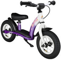 bikestar Kinderfiets zonder pedalen voor jongens en meisjes | Loopfiets 10 inch van 2-3 jaar | 10" classic edition | Paars Wit