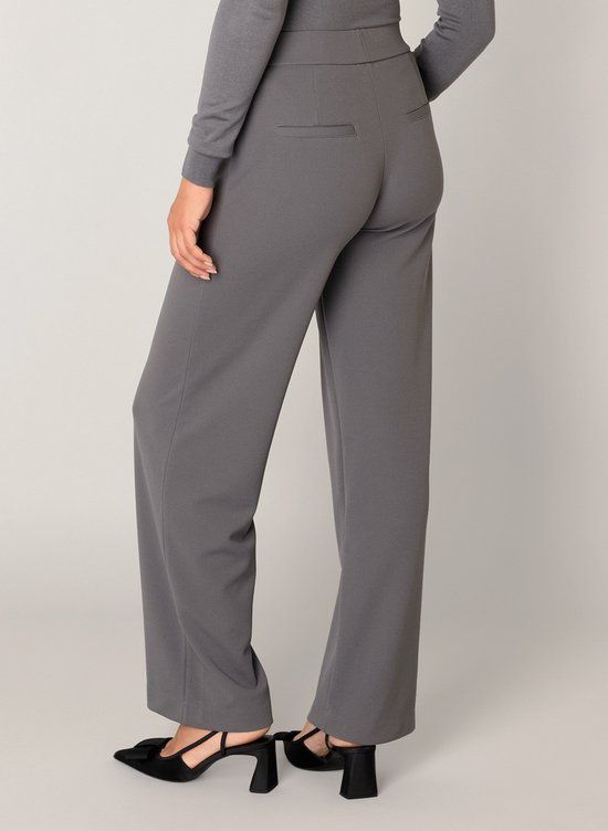 BASE LEVEL Yarah Broek - Dark Grey - maat W36 / L32