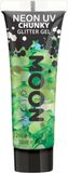 Moon Creations Moon Glow Neon UV Chunky Glitter Gel Glitter Make-up - Groen
