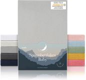 Laleni Jersey Baby/Kind Hoeslaken - Actief Ademend - Oeko-Tex Certificeerd - Babybed, Wieg, Kinderbed 40 x 90 x 10cm, maanlichtgrijs, set van 2