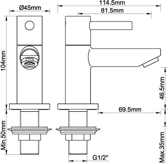 Wiesbaden Amador fonteinkraan chroom | Modern | Messing | 2 jaar garantie