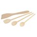 Fackelmann 31125 Set van 4 houten keukengerei, houten spatels en lepels, FSC-gecertificeerd hout, 20 cm, 25 cm, 30 cm