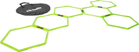 Virtufit Hexagon Agility Grid - Speedladder - 6 Stuks - Inclusief opbergtas