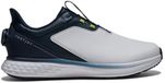FootJoy Chaussures de golf Pulse BOA, sans crampons, blanc/marine/bleu
