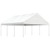 vidaXL Prieel met dak 6,69x5,88x3,75 m polyetheen wit