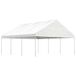 vidaXL Prieel met dak 6,69x5,88x3,75 m polyetheen wit