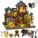 Merkloos Poppenhuis 3D Chinese stijl Houten bouwset met LED-verlichting