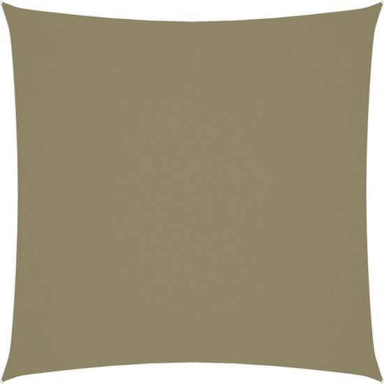 vidaXL Zonnescherm vierkant 5x5 m oxford stof beige