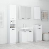 Prolenta Maison Exclusive - Meubles de salle de bain 5 pcs Blanc Bois d'ingénierie