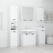 Prolenta Maison Exclusive - Meubles de salle de bain 5 pcs Blanc Bois d'ingénierie
