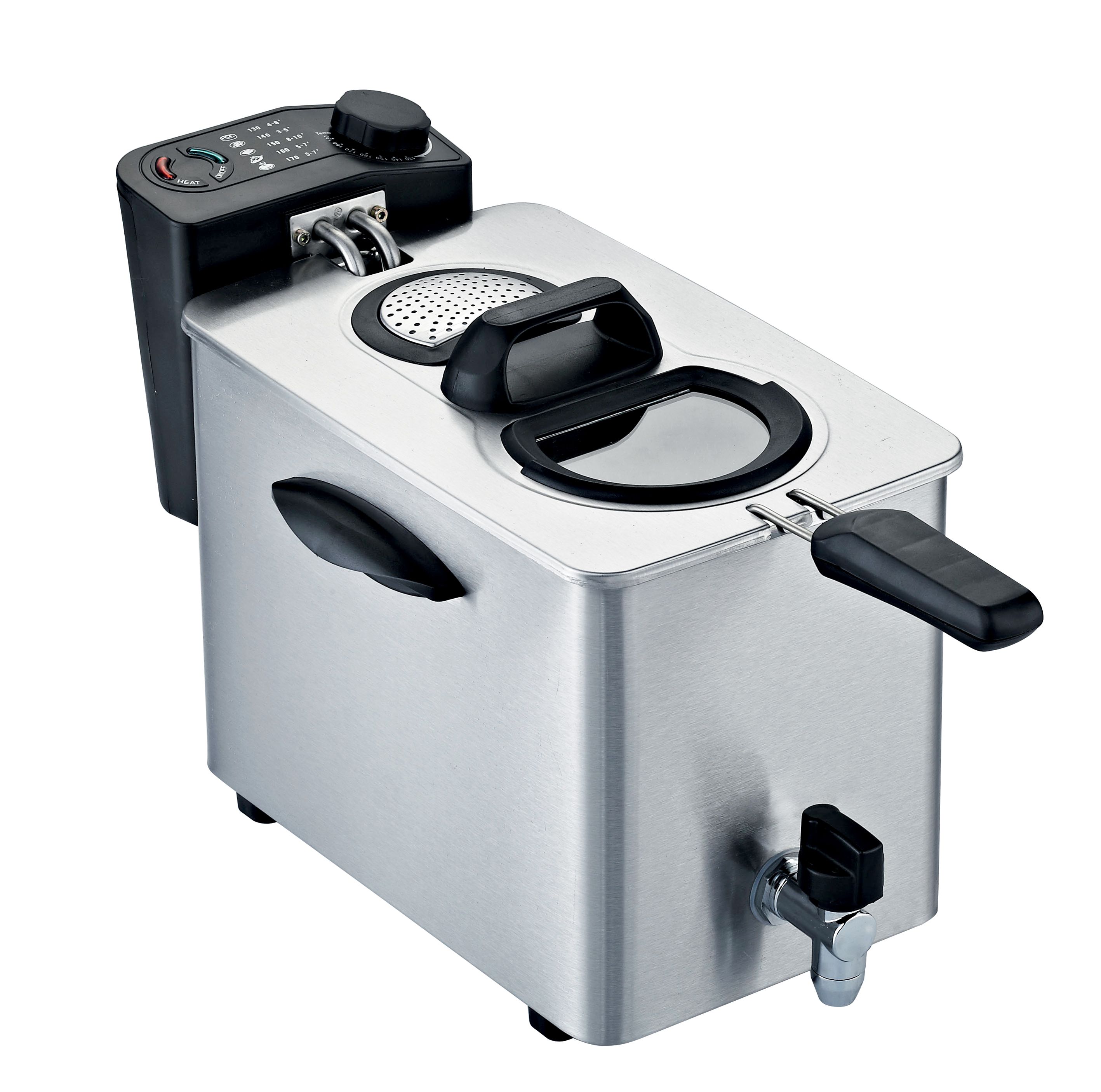 RGV FR TYPE4L - Frituurpan - 2500W - 4 liter - Zwart/RVS