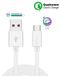 DrPhone SC1 - Câble SuperCharge USB-C - Convient pour Huawei/Xiaomi - Sortie 5A - Câble de données + de charge - 1,8 mètre - Blanc