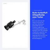 Dailygoods - Turbofluit Universele Auto-uitlaatpijp - Aluminiumlegering - Zwart