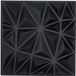 Merkloos 30 x 30 cm Panneaux muraux 3D, Dalles diamant en PVC, Noir mat