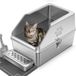 Merkloos / Sans marque BeiJingLiangPinJiaZuoKeJiWenHuaFaZhanYouXianGongSi Halfopen RVS Kattenbak XL