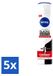 Nivea 5 x Black & White Max Protection Déodorant Spray - 150 ml - Lot économique - 5 pièces