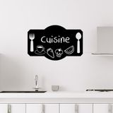 Ambiance Sticker Schoolbordsticker - uitwisbare zelfklevende muurstickers - Keukenbladontwerp - 10x15cm
