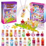 oCreon Meisjescadeaus 6-9 jaar, magische adventskalender, toverdranken, mixies, knutselen, speelgoed, knutselset voor kinderen vanaf 6 tot 10 jaar