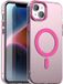 Selected by GSMpunt.nl MagSafe Compatibel Backcover Hoesje Geschikt voor Apple iPhone 14 / 13 - Roze & Semi-Transparant Design