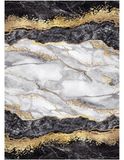 Mani TEXTILE TPS_GOLD_BLACK_80 tapijt, polyester, zwart, 80 x 150