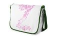 Bonamaison Digitaal bedrukte Messenger schooltas met kaki riem voor meisjes en jongens, boodschappentassen voor scholieren, schoudertassen, grootte: 29x36 cm