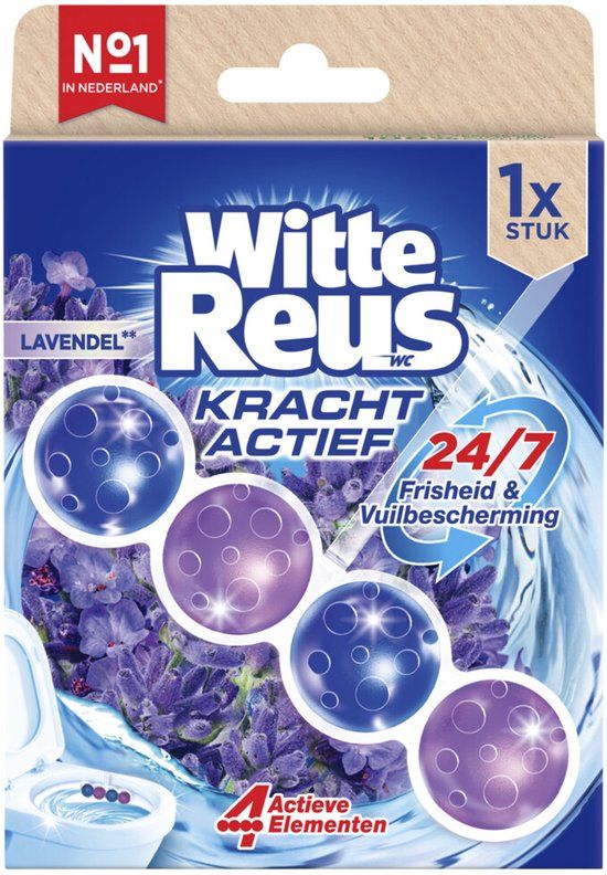 Witte Reus Toiletblok Kracht Actief Lavendel - 2 stuks