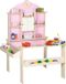 roba Houten Kinderwinkel met Accessoires, Roze/Wit/Naturel
