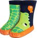 Playshoes kinderschoenen met vacht, krokodilprint, marineblauw/groen