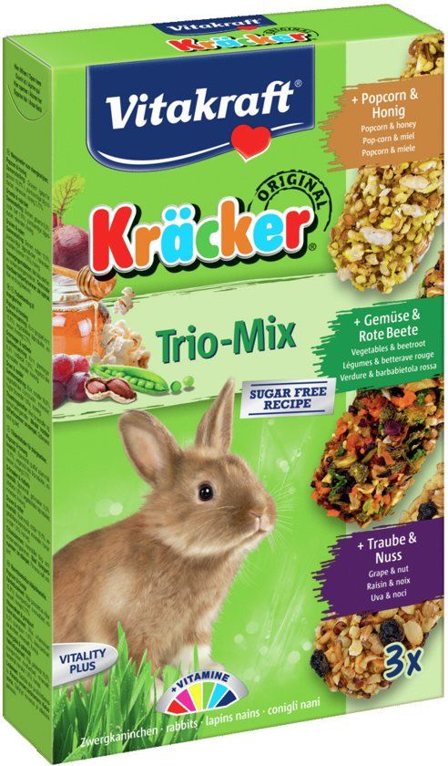 VITAKRAFT Konijn Kracker 3in1 Musli&Groenten&Popcorn