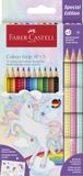 Faber-Castell Kleurpotloden - Grip Unicorn - 10 Colour Grip + 3 Sparkle Pastel + Unicorn Stickers