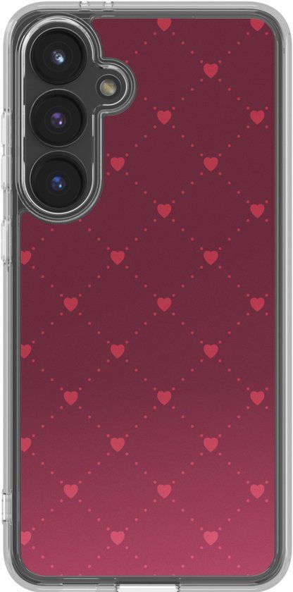 imoshion Hoesje - Geschikt voor Samsung Galaxy S24 FE - Design hoesje - Crush Check Coral Dust