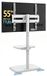 Support TV - Mobile - Pour 26 à 55 pouces - Capacité de charge 77 lb - Réglable en hauteur - Blanc