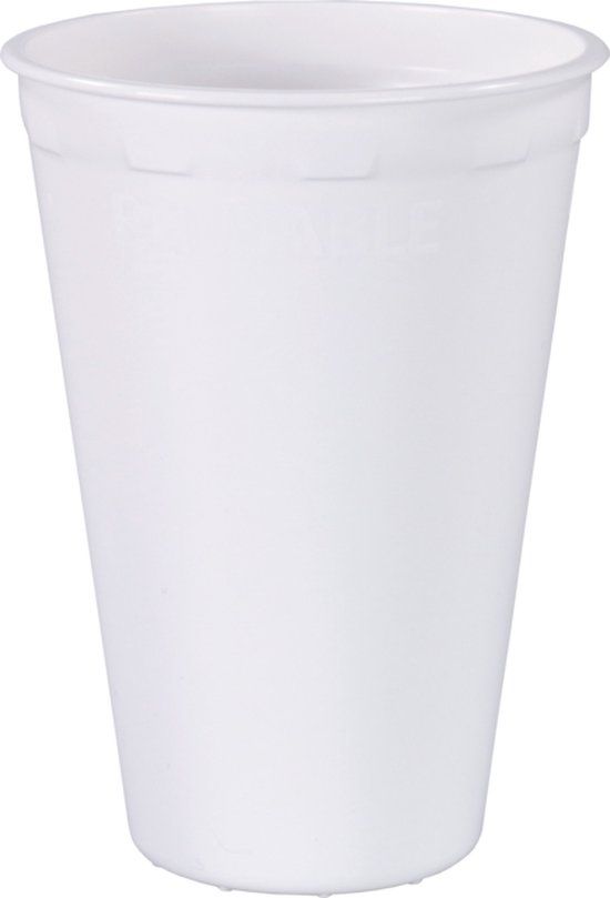 Depa Beker voor koffie, PP, reusable, automaatgeschikt, 180ml, 7.5oz, wit (40 stuks)