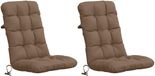 vidaXL - 2-delige hoogrugkussen VIANEN - 100% Polyester - Taupe