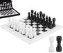Jeu d'échecs en marbre, 30 cm, 32 pièces, pour 2 joueurs, format compact (convient aux voyages)
